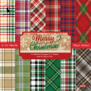 クリスマスパターンのデザインペーパー　12種24枚入り　Merry Christmas　22010【Panalisa Craft】[PC-15]
