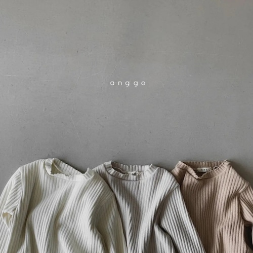 【即納】マドレーヌリブトップス anggo 【即納】マドレーヌリブトップス anggo