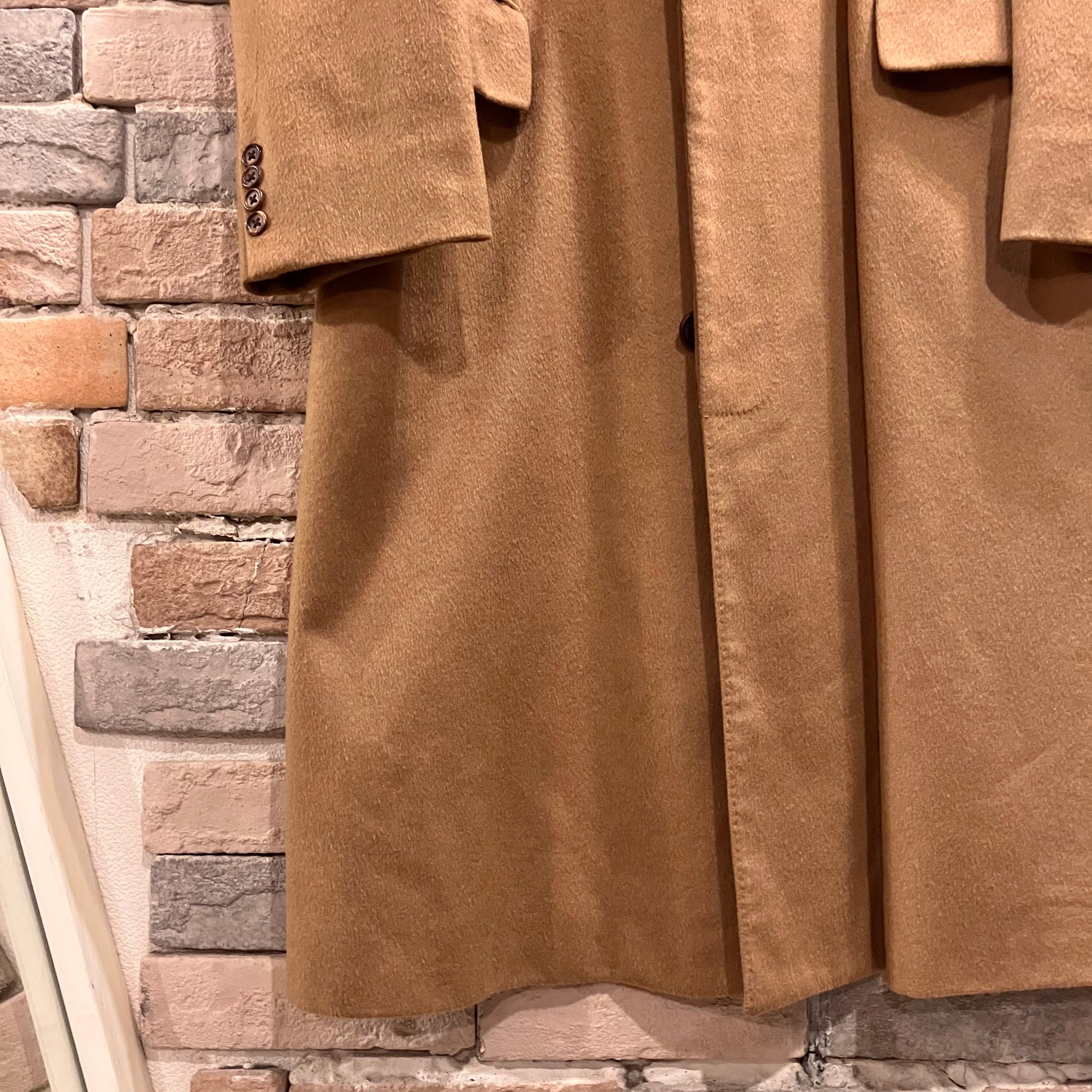 アクアスキュータムチェスターコートキャメルカシミア100%