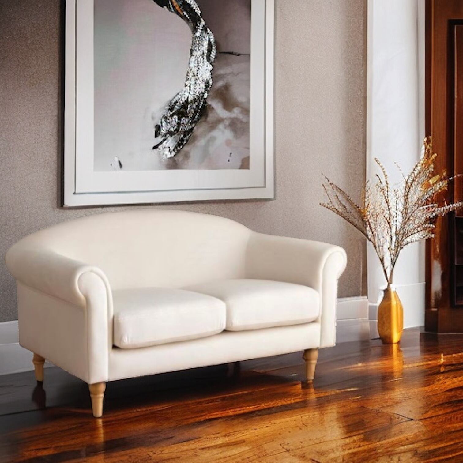 全2カラー【ヨーロピアンソファー】ベロアソファ モダン 2人掛け