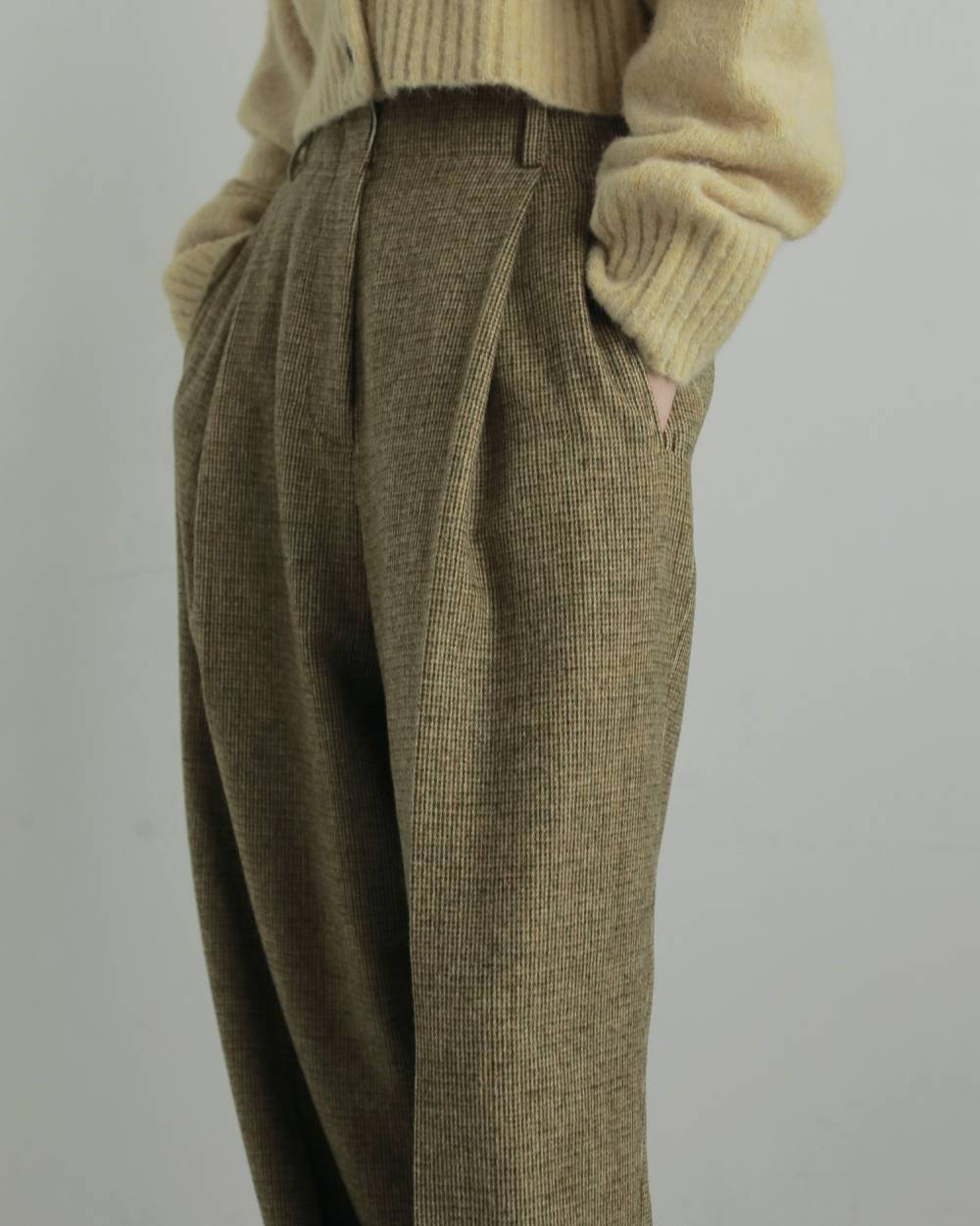 anuke(アンヌーク) Check Tuck Pants | サウスオレンジ｜メンズ