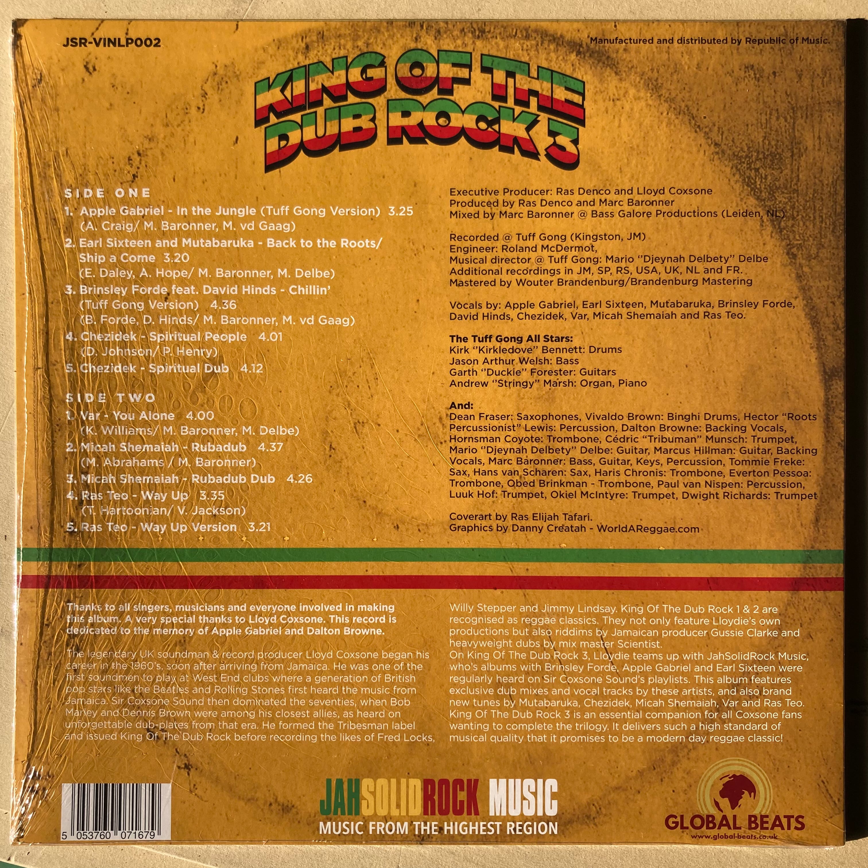 LP盤 King Of The Dub Rock Jahsolidrock (Eu) Grassroots  Distribution