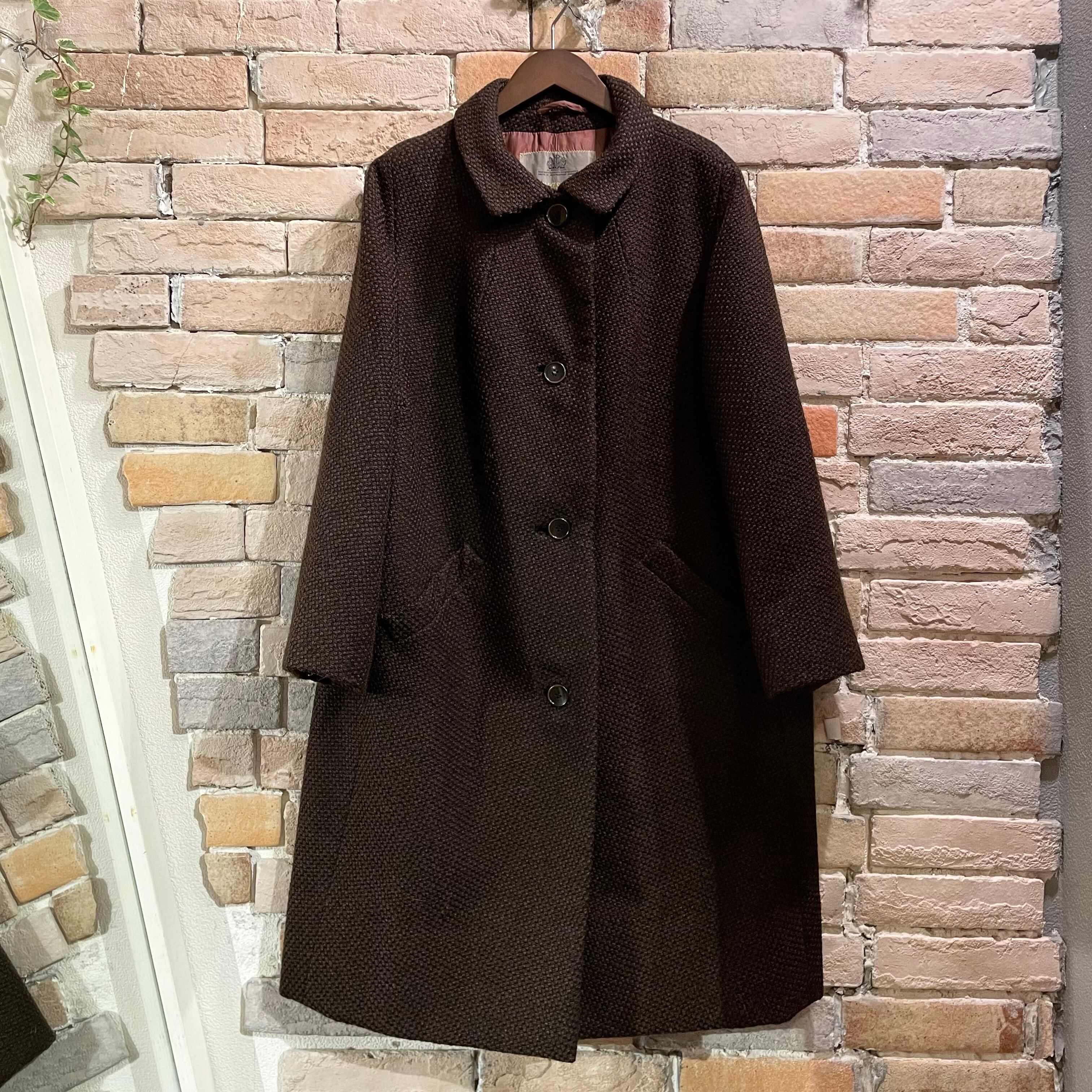 aquascutum “ladies dead stock” size4 camel&wool coat イングランド