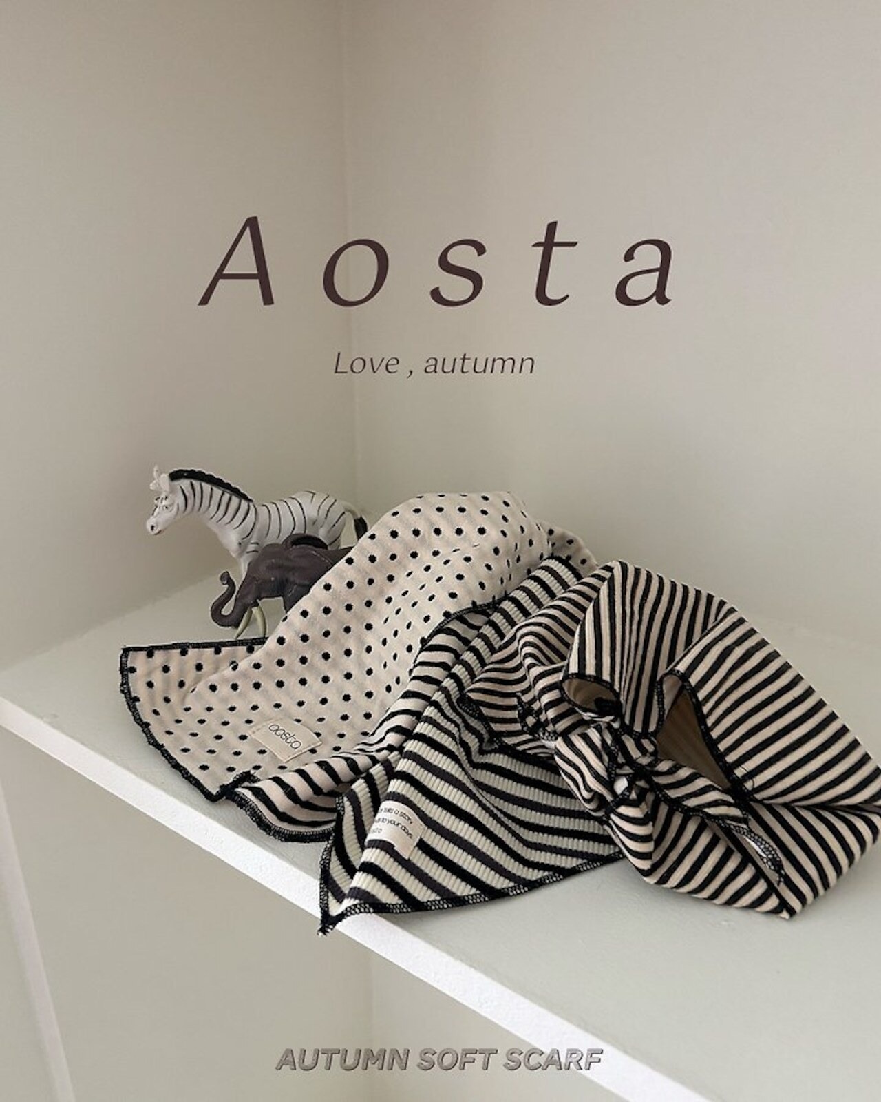 韓国子供服 / 26Autumn / Aosta / チョコチップマフラー / 秋服 *FREE*