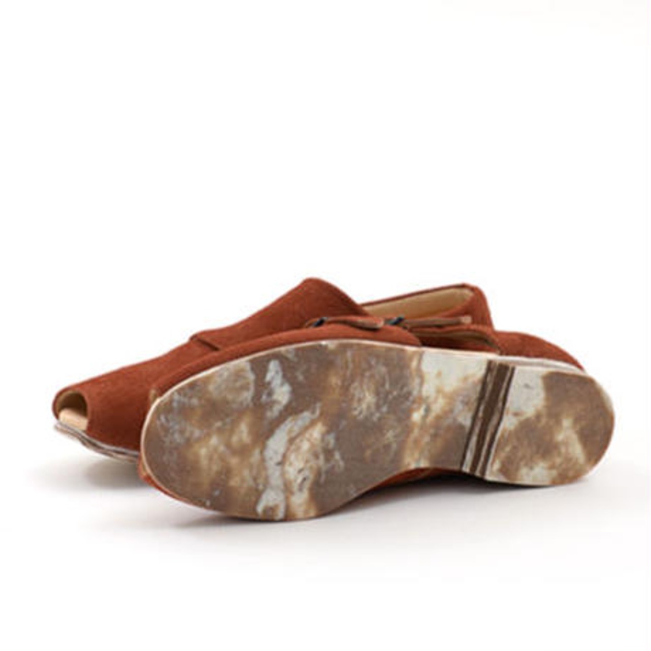 【 UNIONINI 】double monk strap shoes  brick brown   22.5-24cm