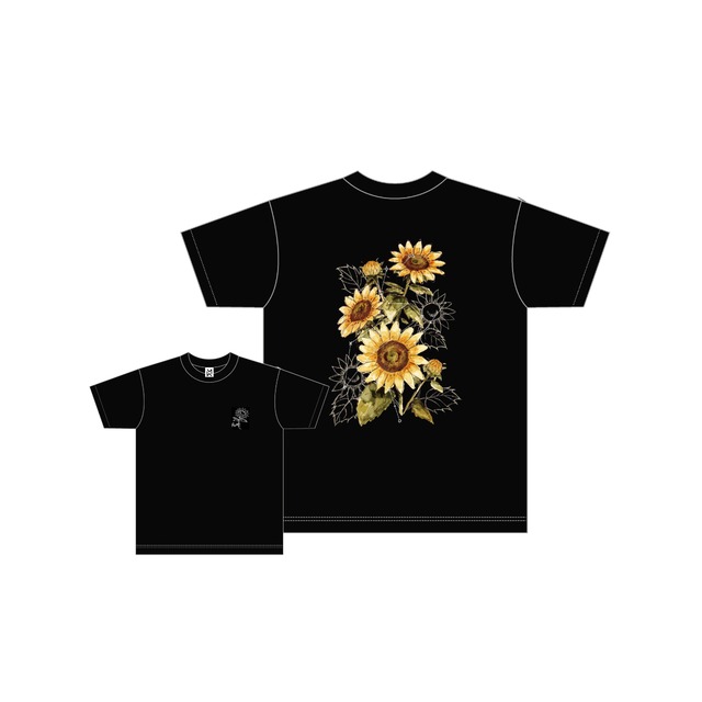 オリジナルTシャツ（ひまわり星座 Ver.）ブラック