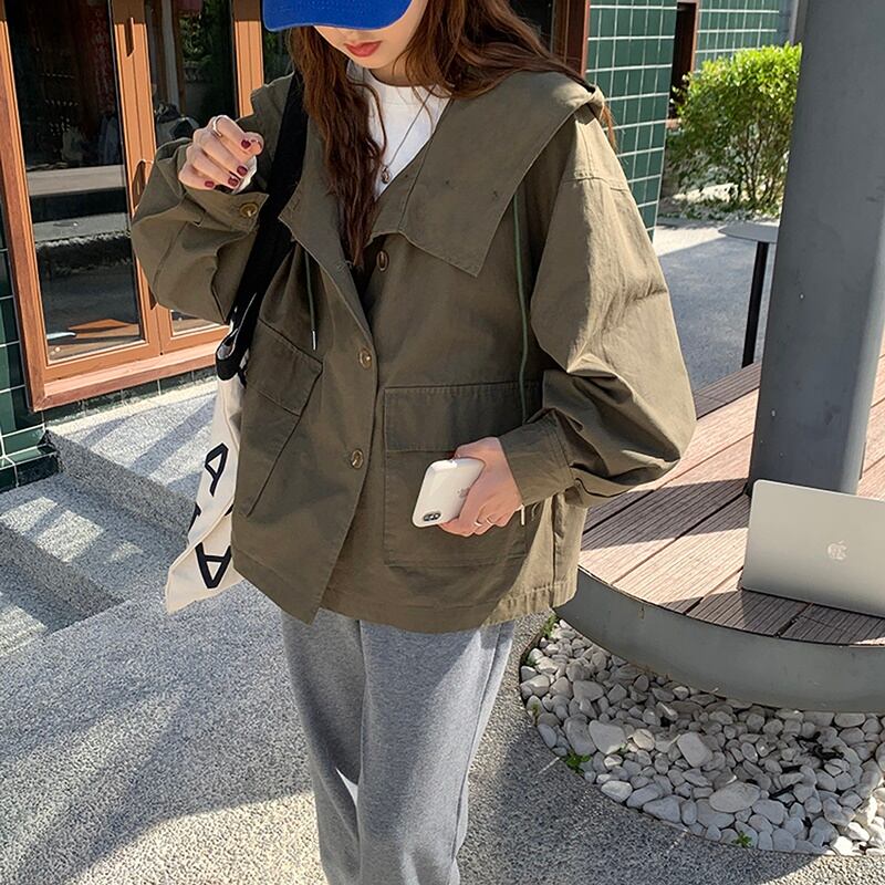 フード付きドルマンミリタリージャケット 2col 1487 きれいめレディースカジュアル ファッション 通販サイト Mililani ミリラニ