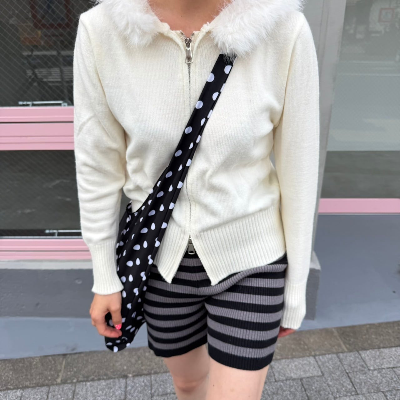 ダブルジップストレッチニットパーカー_LN03638