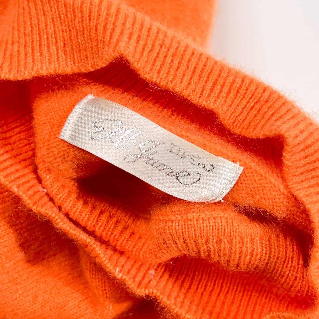 カシミヤ100% CASHMERE カシミヤ ニット セーター/オレンジ レディース