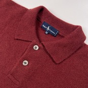 90s Ralph Lauren ラルフローレン 襟付き ポロ ウールニットセーター サイズ M /ビンテージ/レディース/インパクト21/赤茶系
