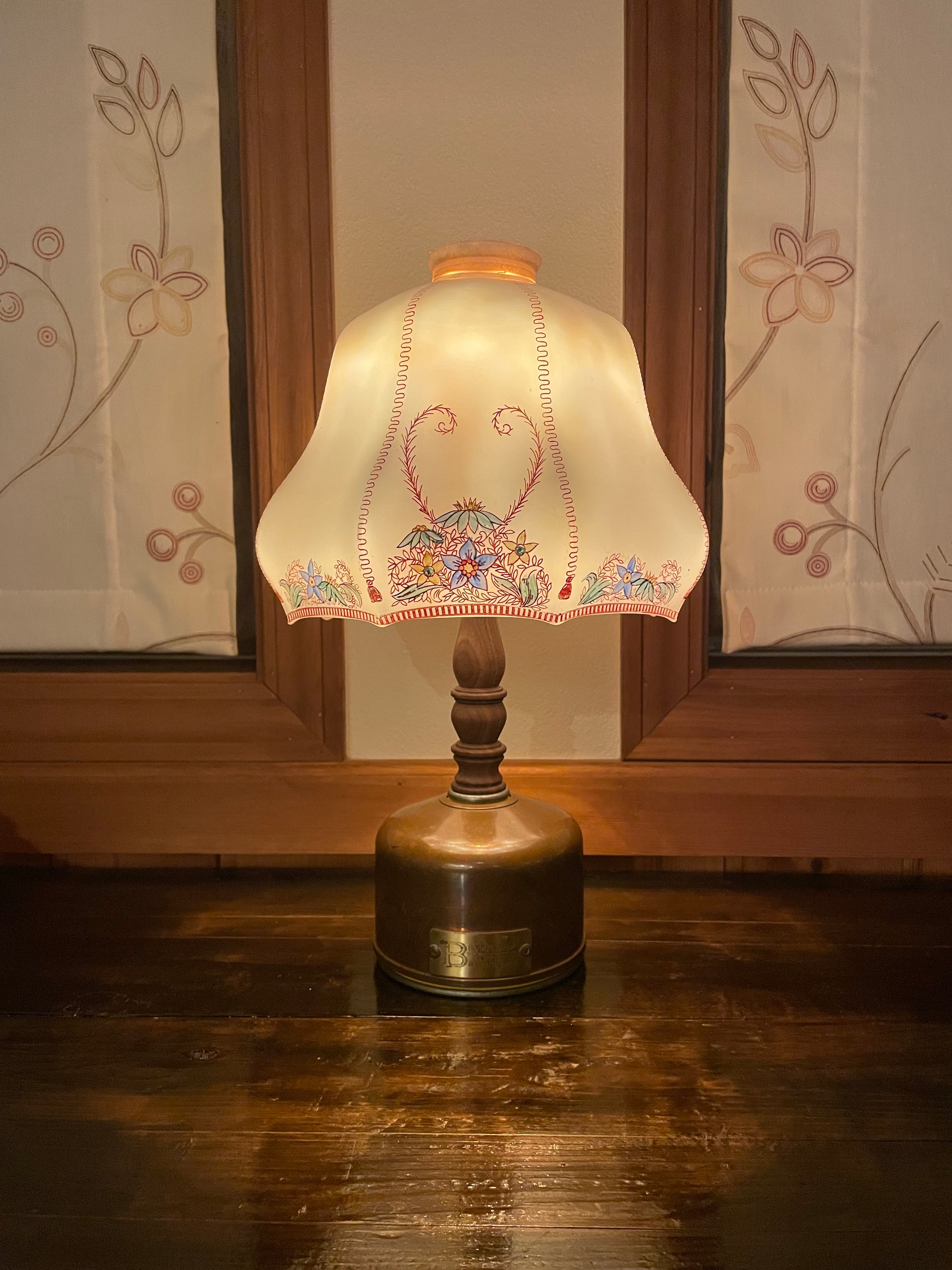 Vintage Diamonds Amber Glass Lamp Shade | awesome vintagegear