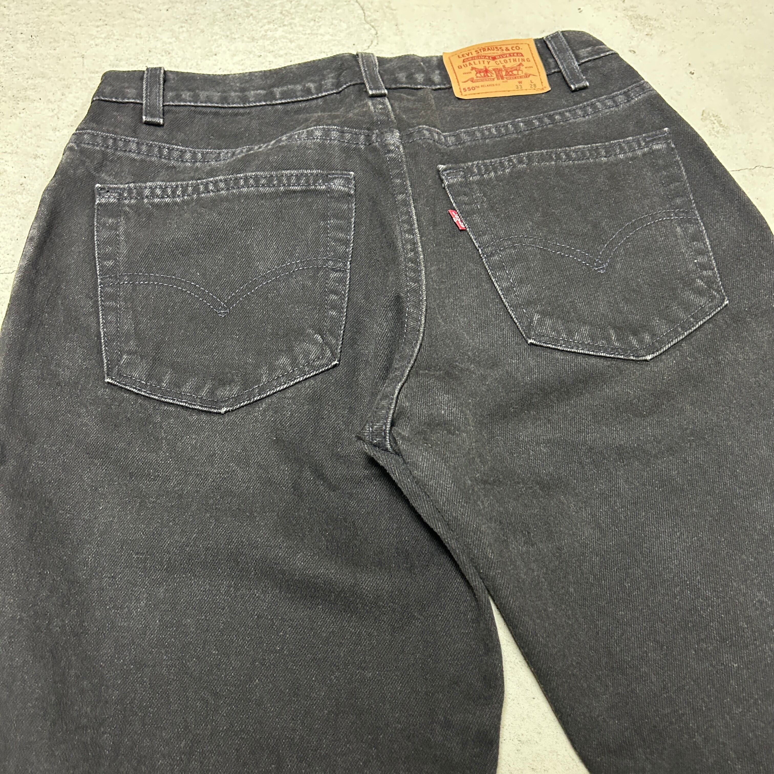 HUSKY】1990s LEVI'S 550 後染めBLACK DENIM PANTS | safarionline