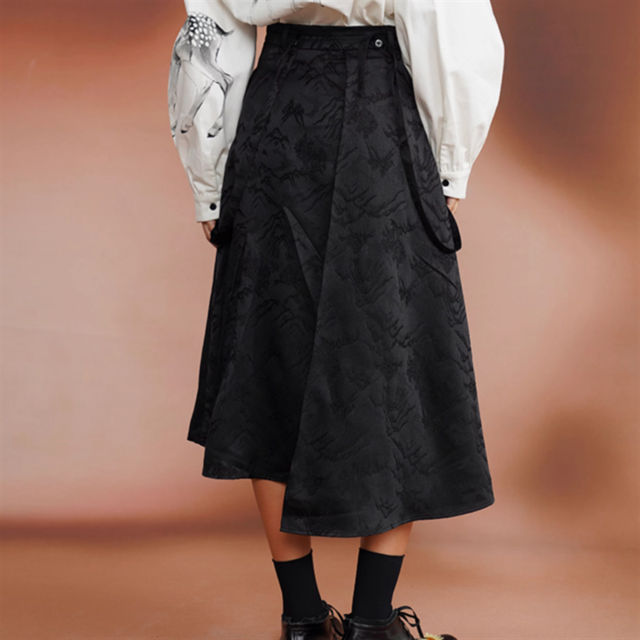 【Camoooni】サスペンダーヘムスカート　10969