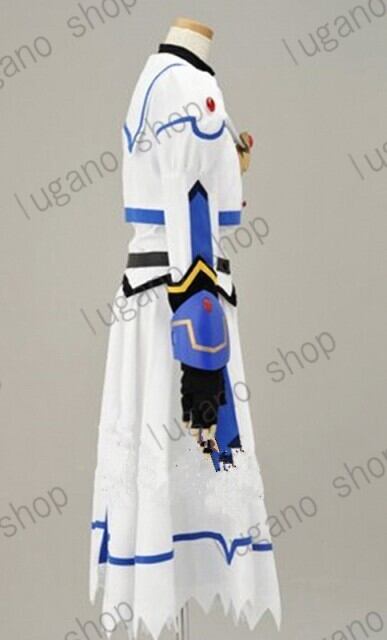 K2738c 魔法少女リリカルなのは 高町なのは 風 戦闘服+ウィッグ+靴