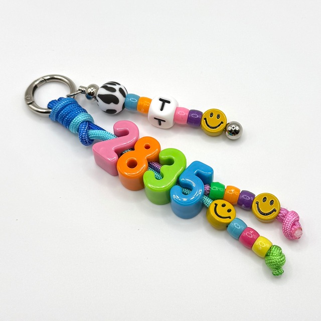 数字&イニシャル　バックチャーム