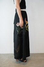 vintage lace skirt purple pansy