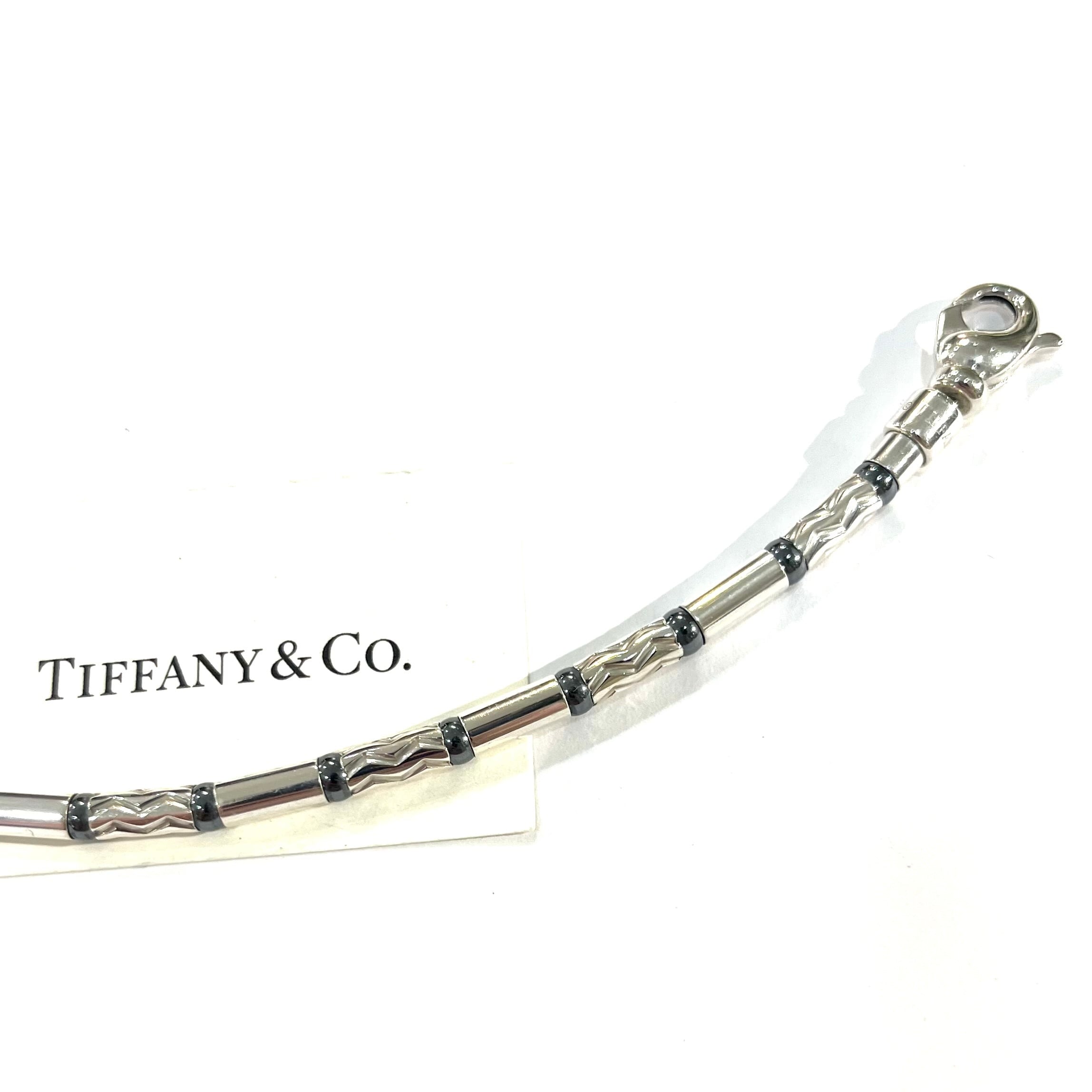 希少【TIFFANY&CO.】2902 ドイツ製 幾何学ヘマタイトジグザグ