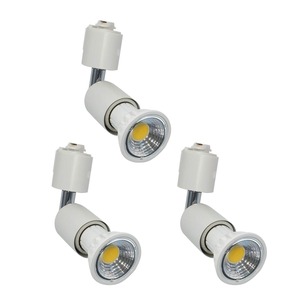 【在庫処分】ダクトレール用スポットライト E26口金 LED電球付き LEDスポットライト5.5W(ハロゲン電球60W相当) 電球色2700K RA95 550LM 非調光 ビーム角90度 白い 3個セット(器具+LED電球)