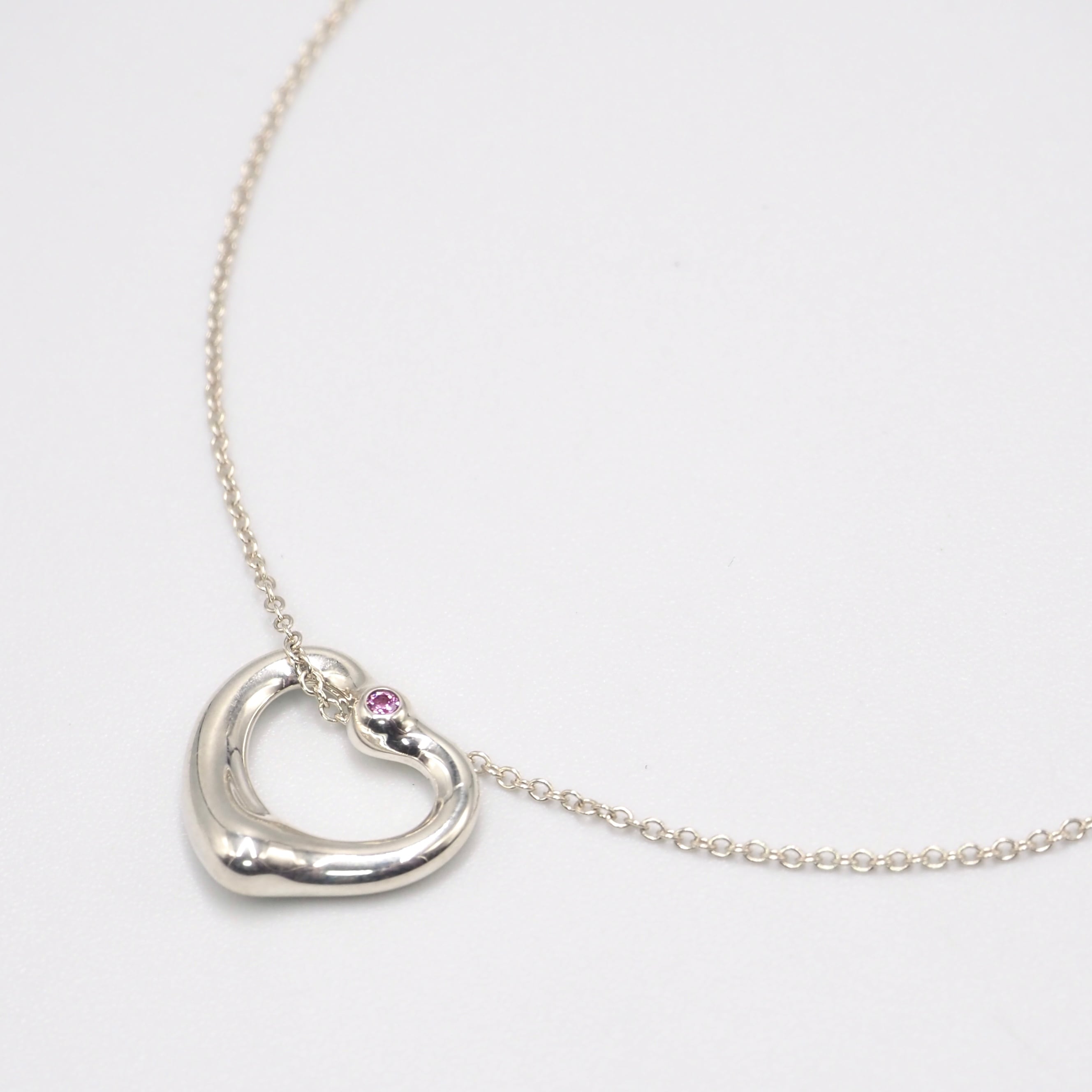 Tiffany&Co. オープンハート ピンクハート ネックレス シルバー925 ティファニー