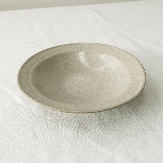 田中直純　NAOZUMI TANAKA　白橡釉平皿　no.29