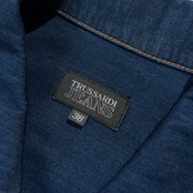 90s TRUSSARDI JEANS トラサルディ デニムジャケット Gジャン サイズ 38 /インディゴ系 イタリアンカジュアル ヴィンテージ