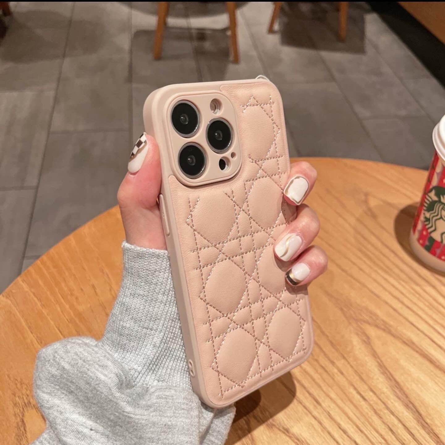 キルティングエンボス♡ピンクiPhoneケース | Matey