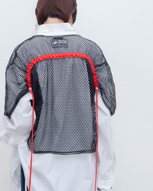 2010s NIKE - color cord mesh tee