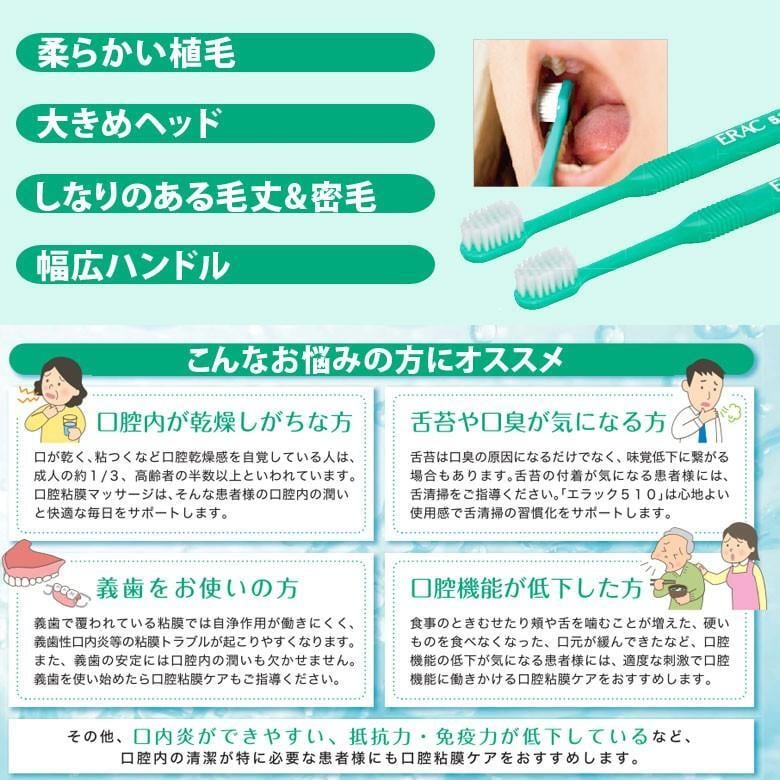歯ブラシ 高齢者 介護用口腔ケア ライオン Erac エラック510 1本