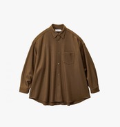 【Graphpaper】Wool Smooth Flannel Oversized Regular Collar Shirt