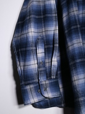 XXXB super over silhouette blue ombre check shirt