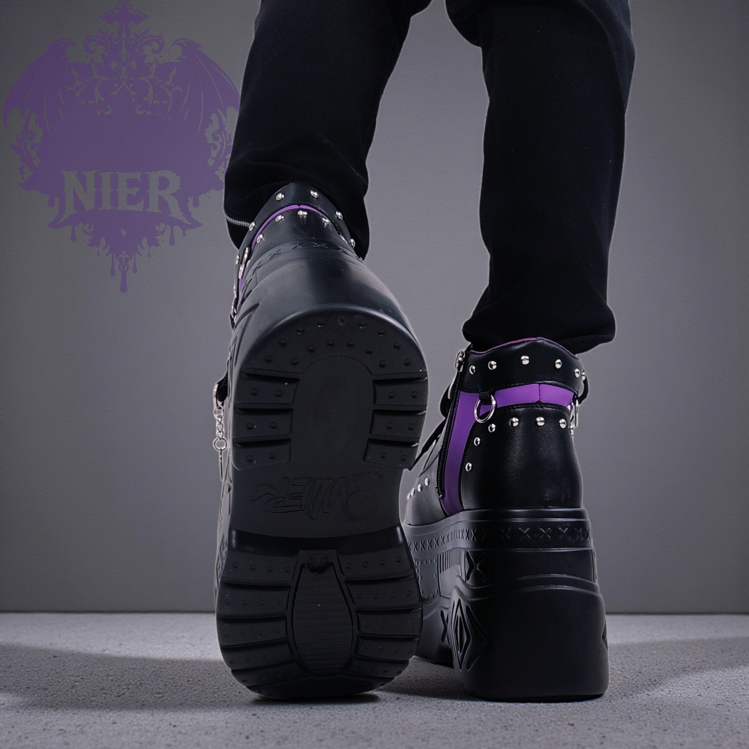 NieR 厚底シューズ 25cm 23cm〜27cm5サイズ展開》身長約11cmUP☆超高品質GOTHIC厚底スニーカー