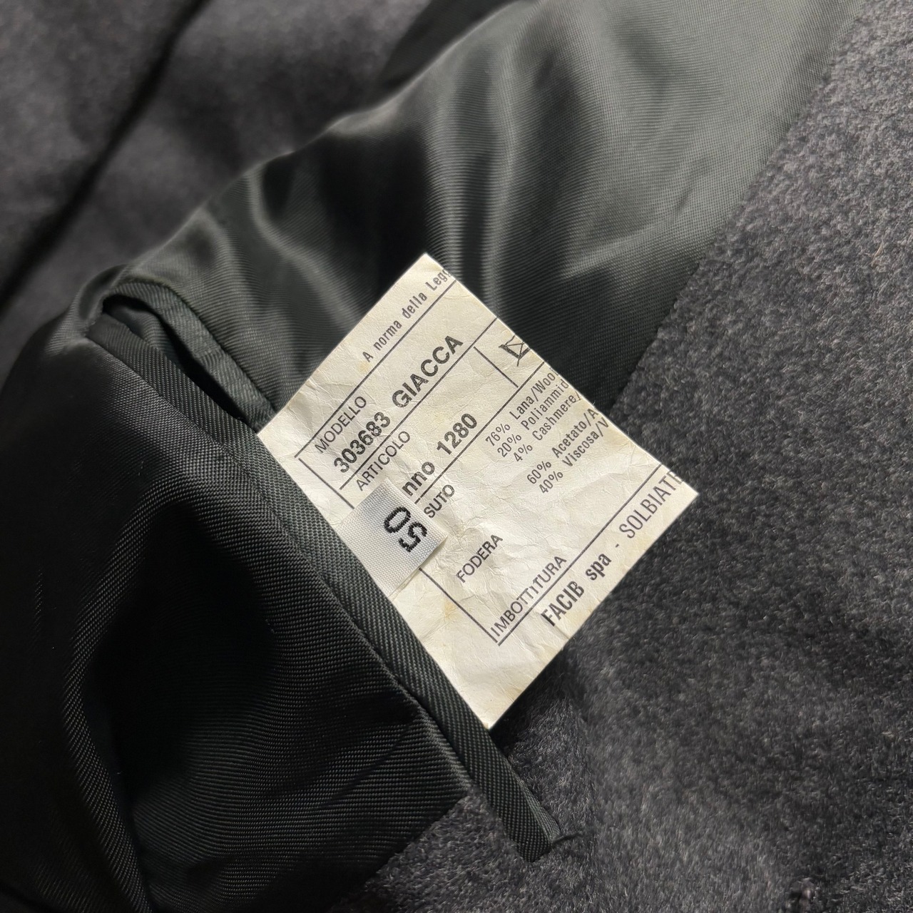 VERSACE SPORT cashmere blend gray wool tailored jacket