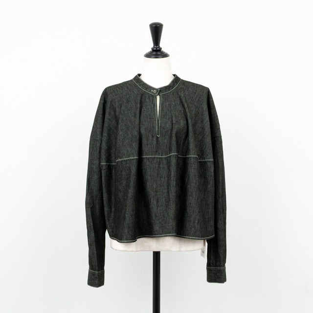 【Munich／ミューニック】２wayクロップドブラウス（ブラック）