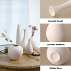 白いセラミック花瓶6個セット モダン シンプルな花瓶 小さな花瓶  ペイントができる花瓶 ダイニングテーブルの装飾 リビング 書斎 寝室