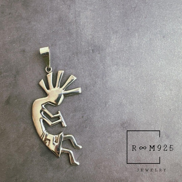 Vintage Kokopelli Pendant Top【J886】
