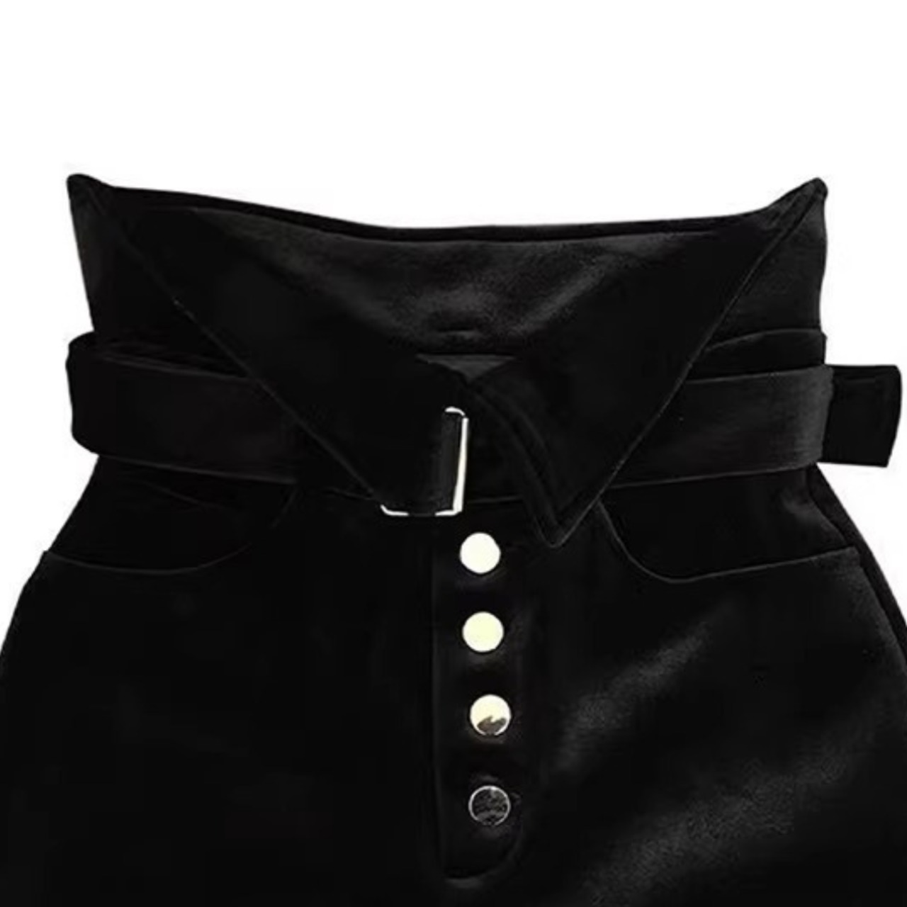 Petite Wide-Leg Velvet Shorts (ME256)