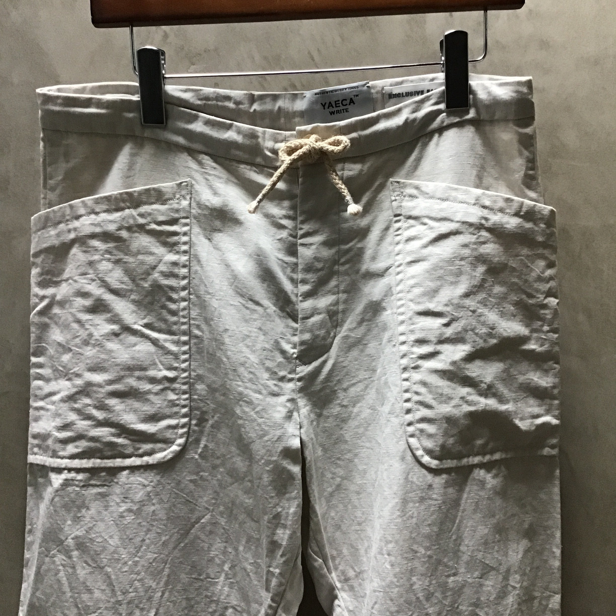 YAECA / ヤエカ WRITE EASY PANTS natural #42609 | Routes*Roots YAECA / ヤエカ WRITE EASY PANTS natural #42609 | Routes*Roots