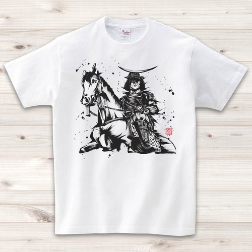 【Tシャツ】馬上伊達政宗/白