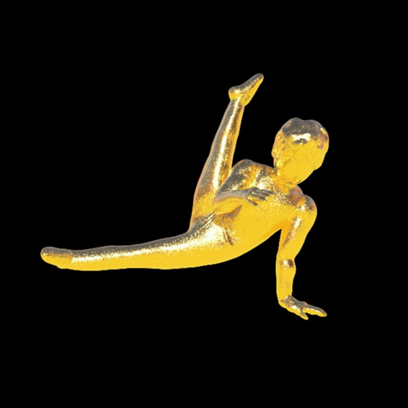 【純金のスポーツアスリート像 体操】 24金 K24 御守り