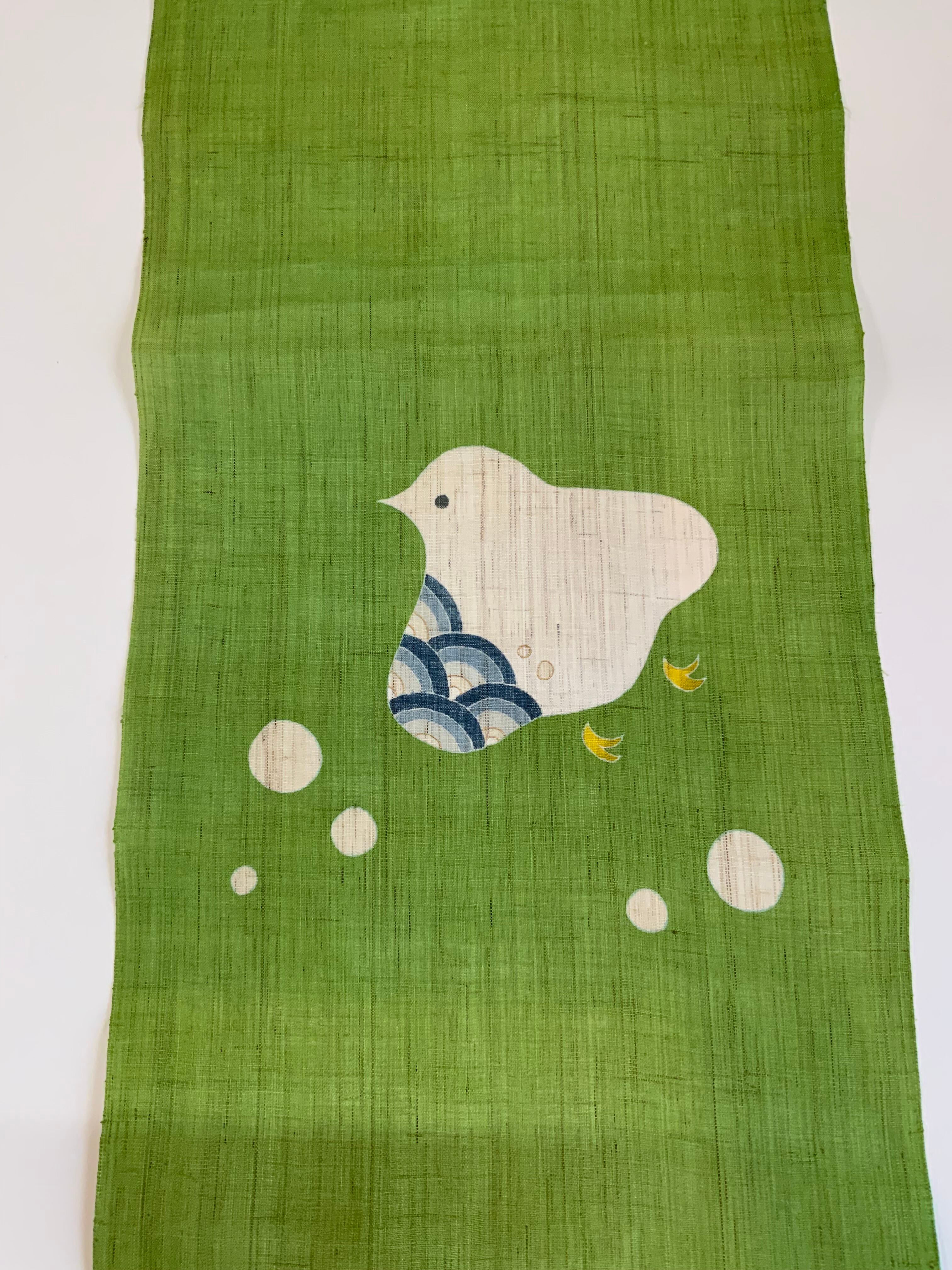 手描友禅 夏名古屋帯「千鳥」