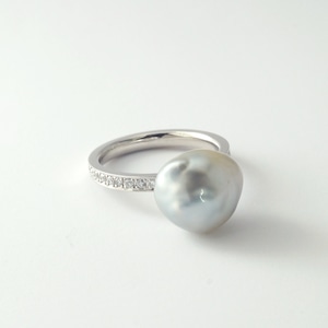 Pt900 / リング / South Sea pearl  ~one drop~