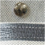 HERMES エルメス ガーデンパーティ 36 PM トワルアッシュ×レザー グレー×ブラック シルバー金具 ▢H(2004年) ハンドバッグ
