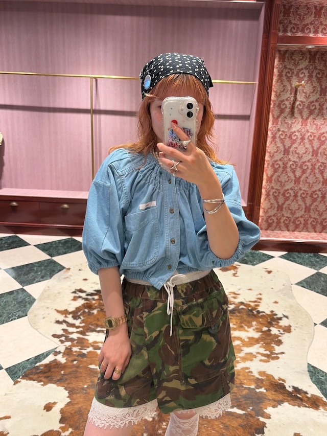 77circa(ナナナナサーカ) “ circa make shirring neck shirt ”