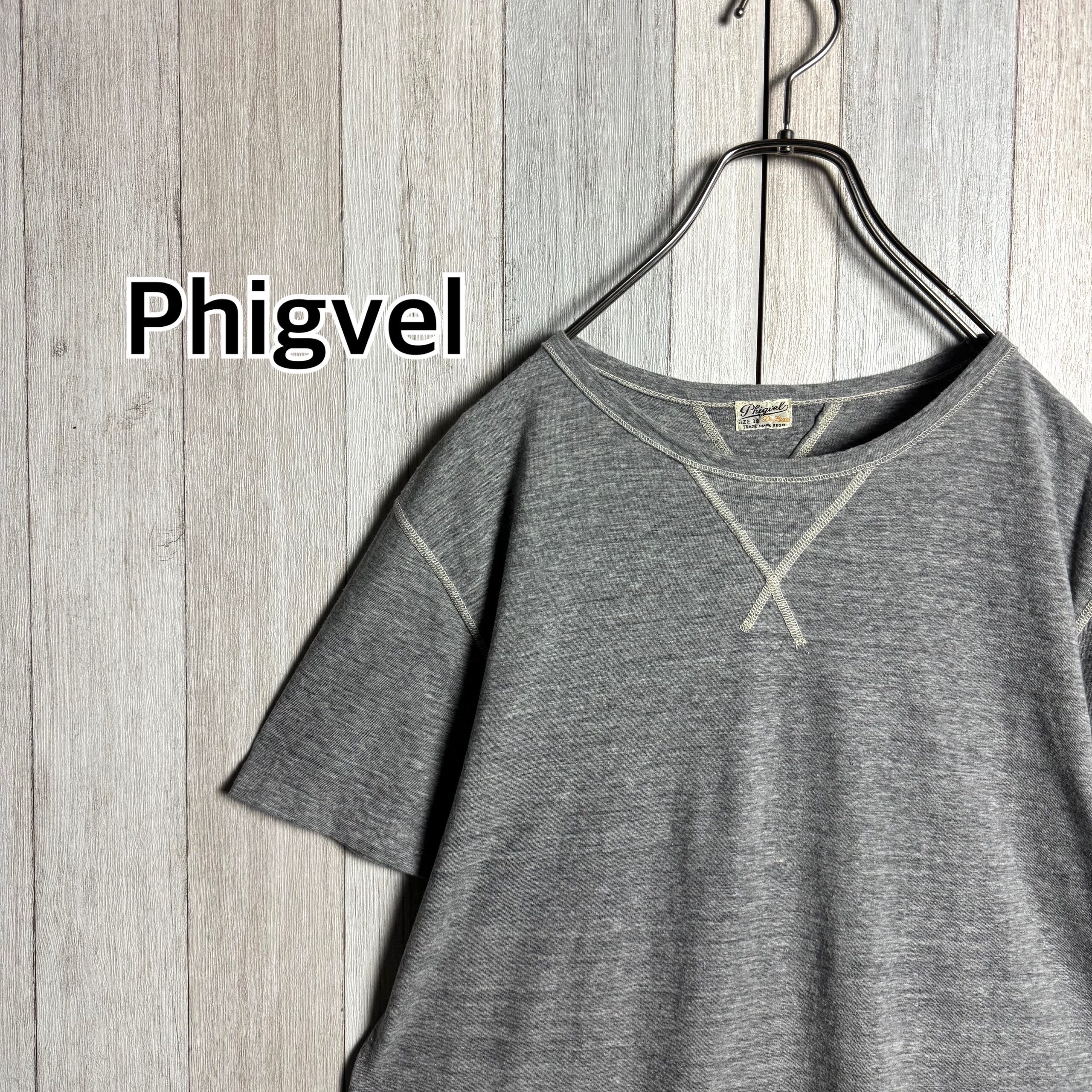 新品 PHIGVEL フィグベル サーマル 長袖 Tシャツ38 日本製 グレー 楽天
