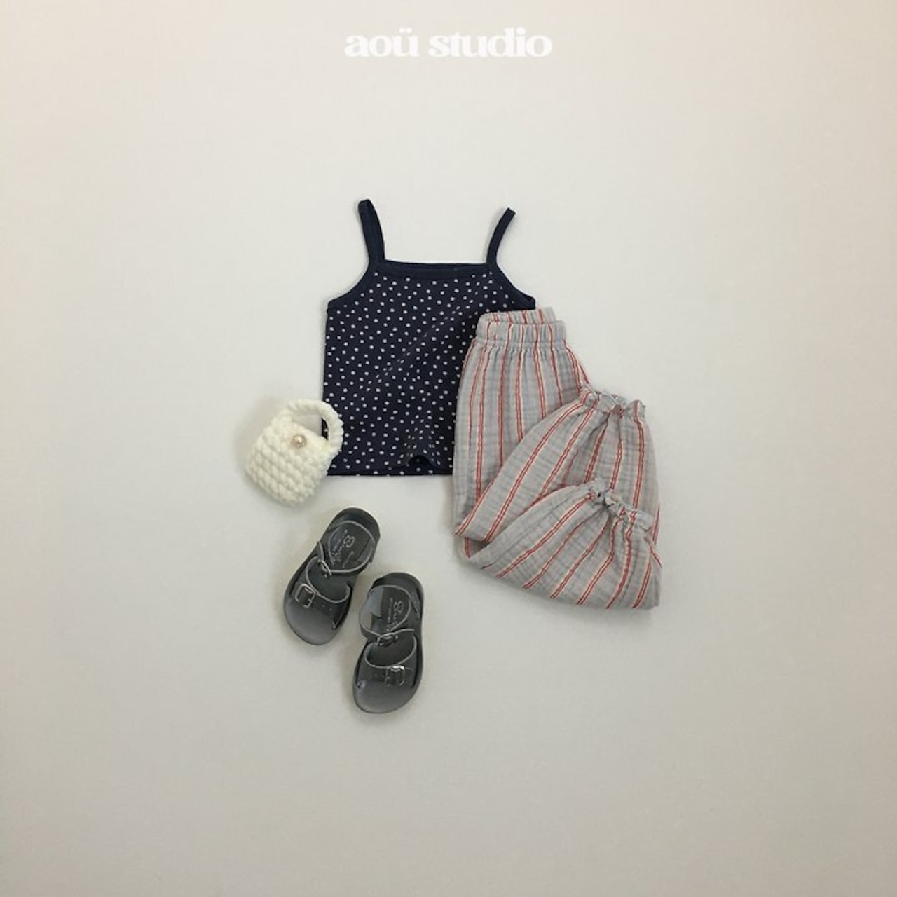 【取寄/韓国直送】aou studio 26/SM ヒエストライプジョガーパンツ|夏服|韓国子供服