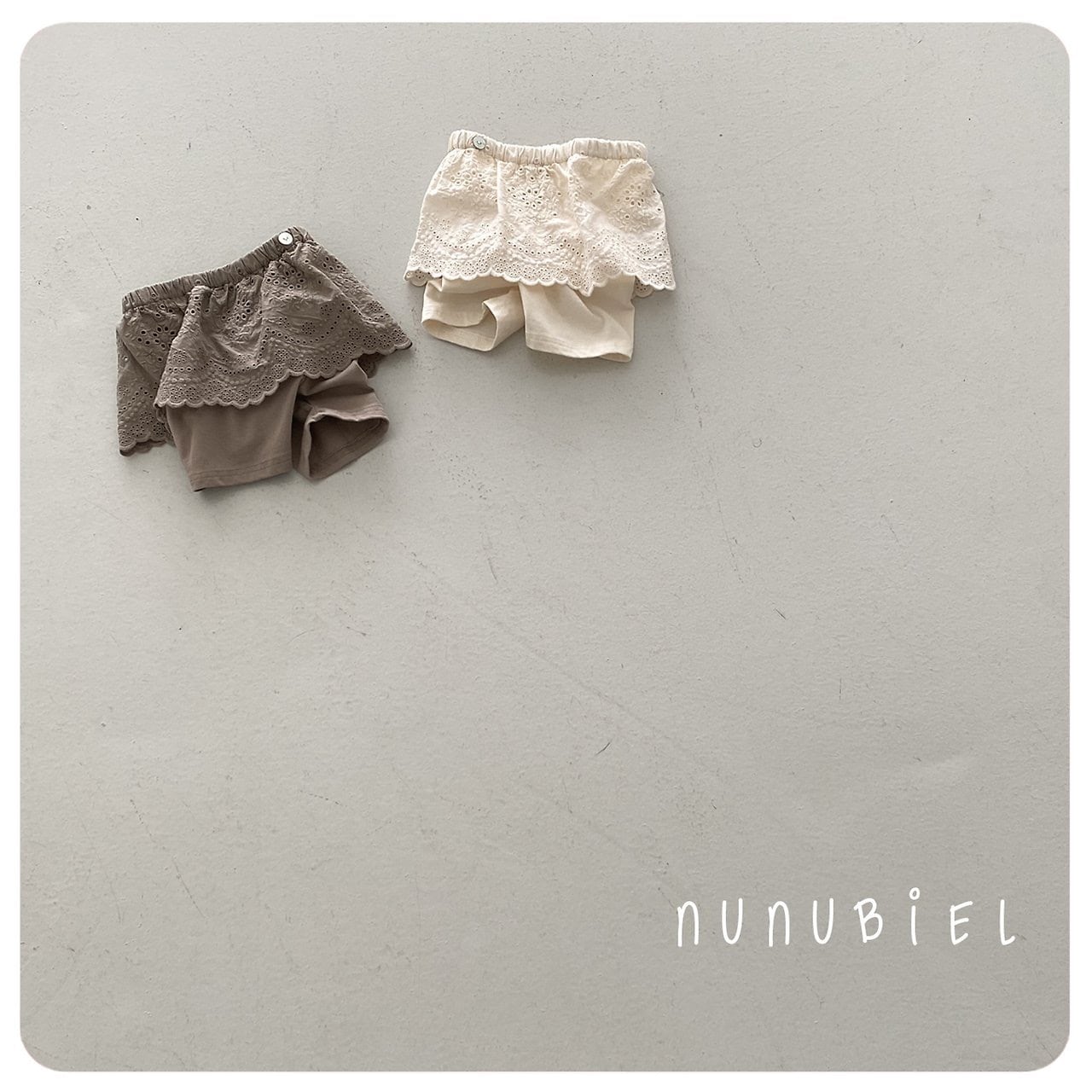 《予約》送料無料【nunubiel】lace skirt leggings