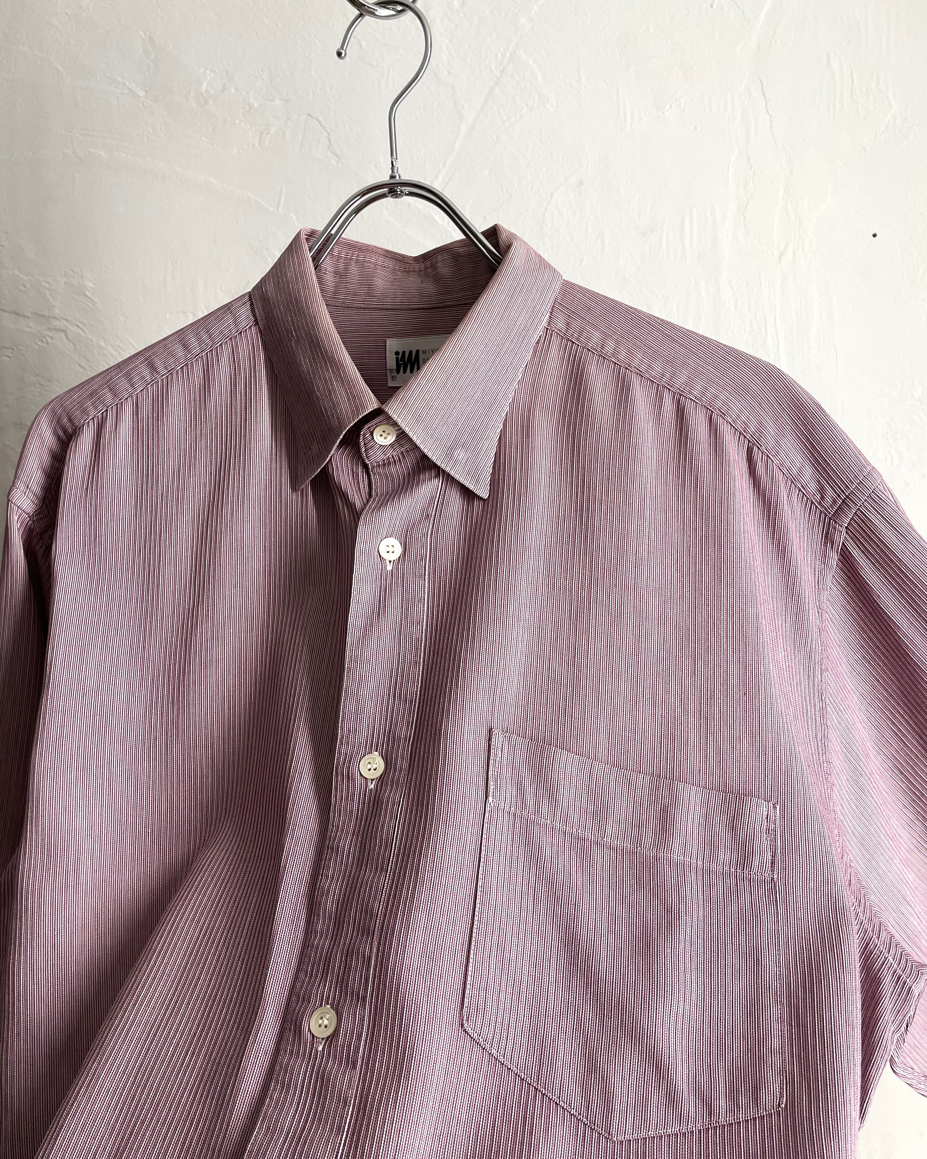 80s ISSEY MIYAKE Striped Cotton Shirt