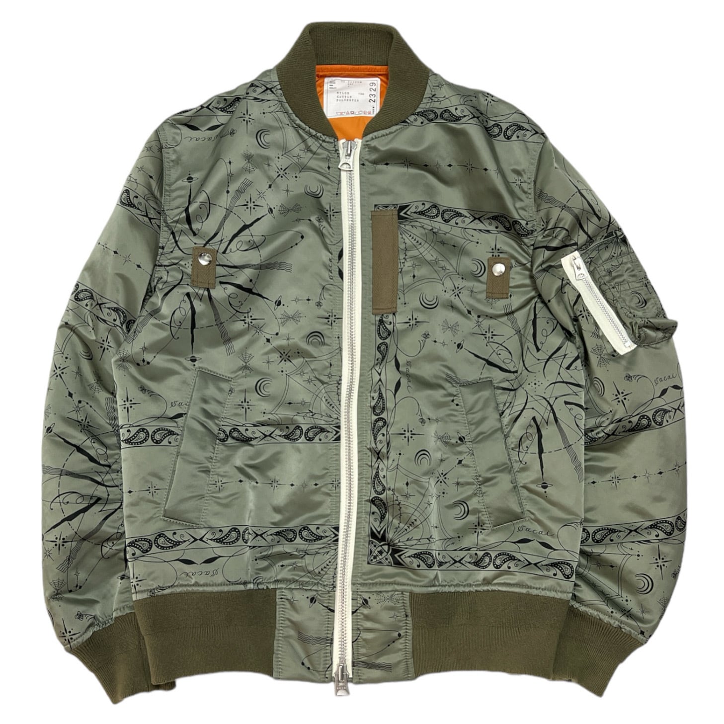 人気特価をすべて Bomber Print Bandana 20AW Dr.woo x sacai Jacket WORD A | ジャケット・アウター