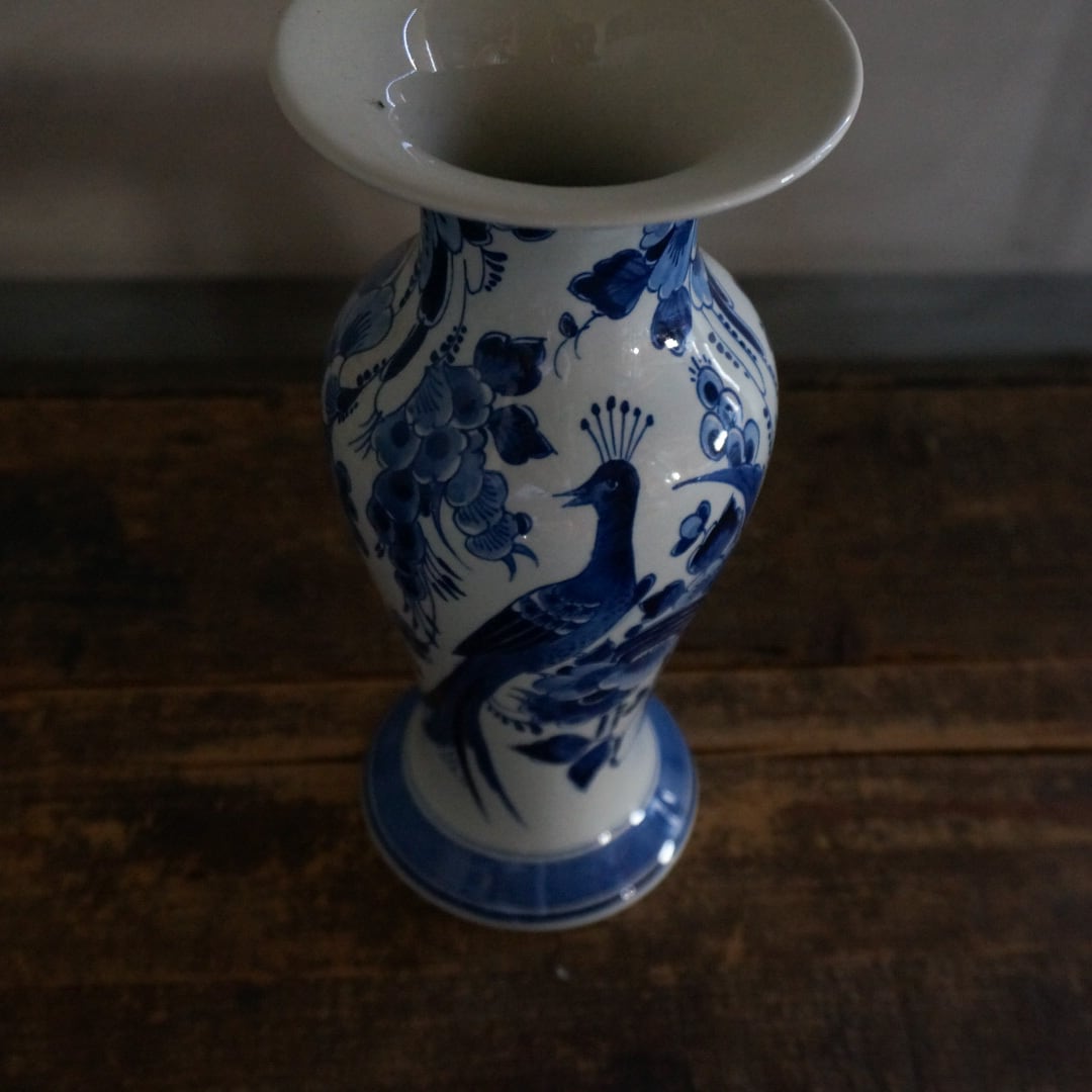 古いオランダの陶器花瓶