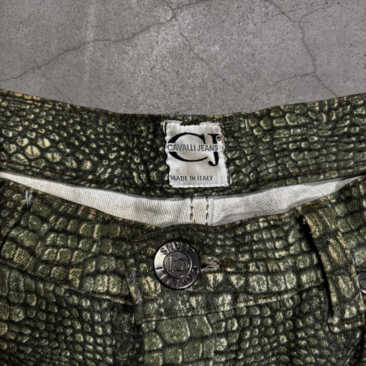 JUST CAVALLI, GLITTER Python Pants